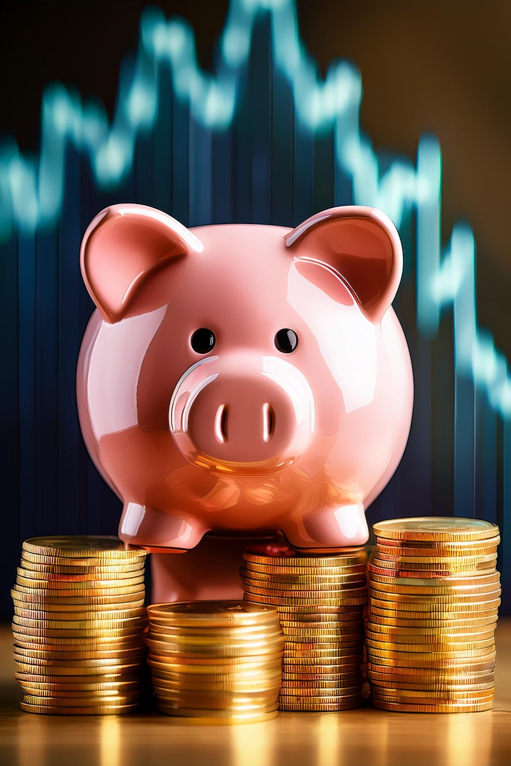 Piggy Bank on Shaky Grounds – Symbolizing Economic Decline and Financial Struggles pinterest preview image.