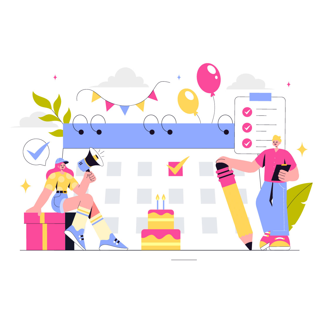 9 Event Planning Illustration preview image.