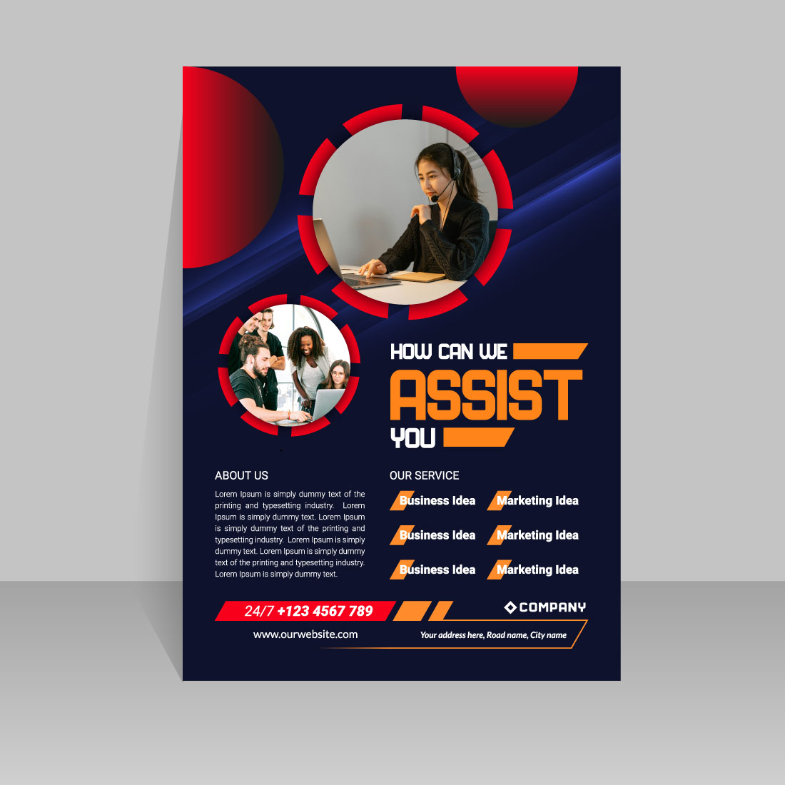 Marketing agency flyer design preview image.