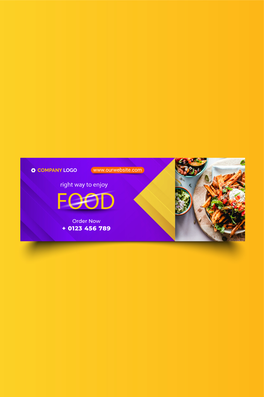 social media cover design for food company, facebook cover design, instagram cover design pinterest preview image.