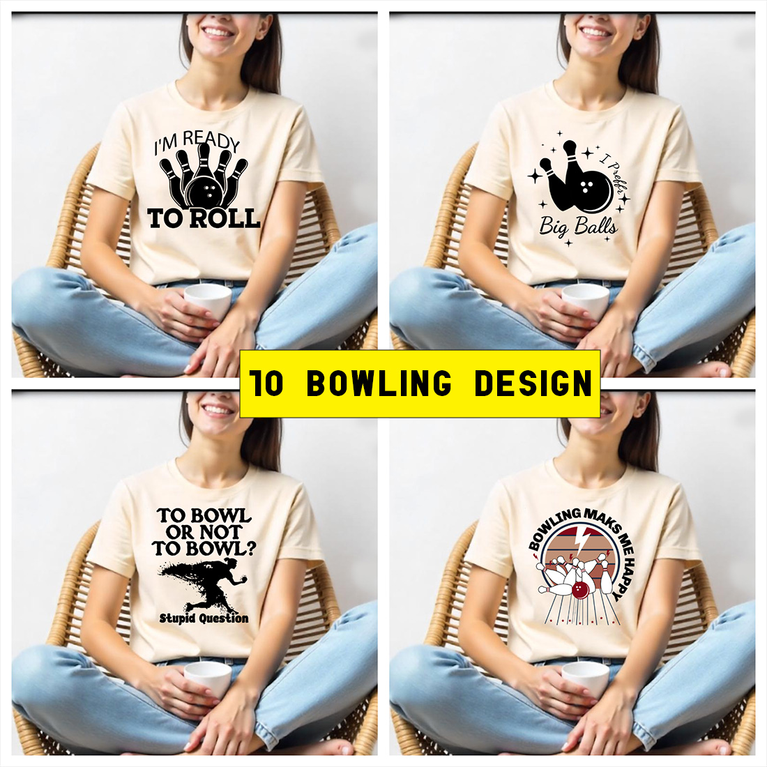 10 Bowling Graphic in one Bundle preview image.