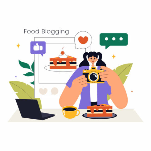 9 Food Blogging Illustration cover image.