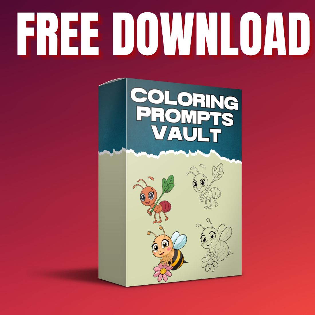 Coloring Prompts Vault Free Download cover image.