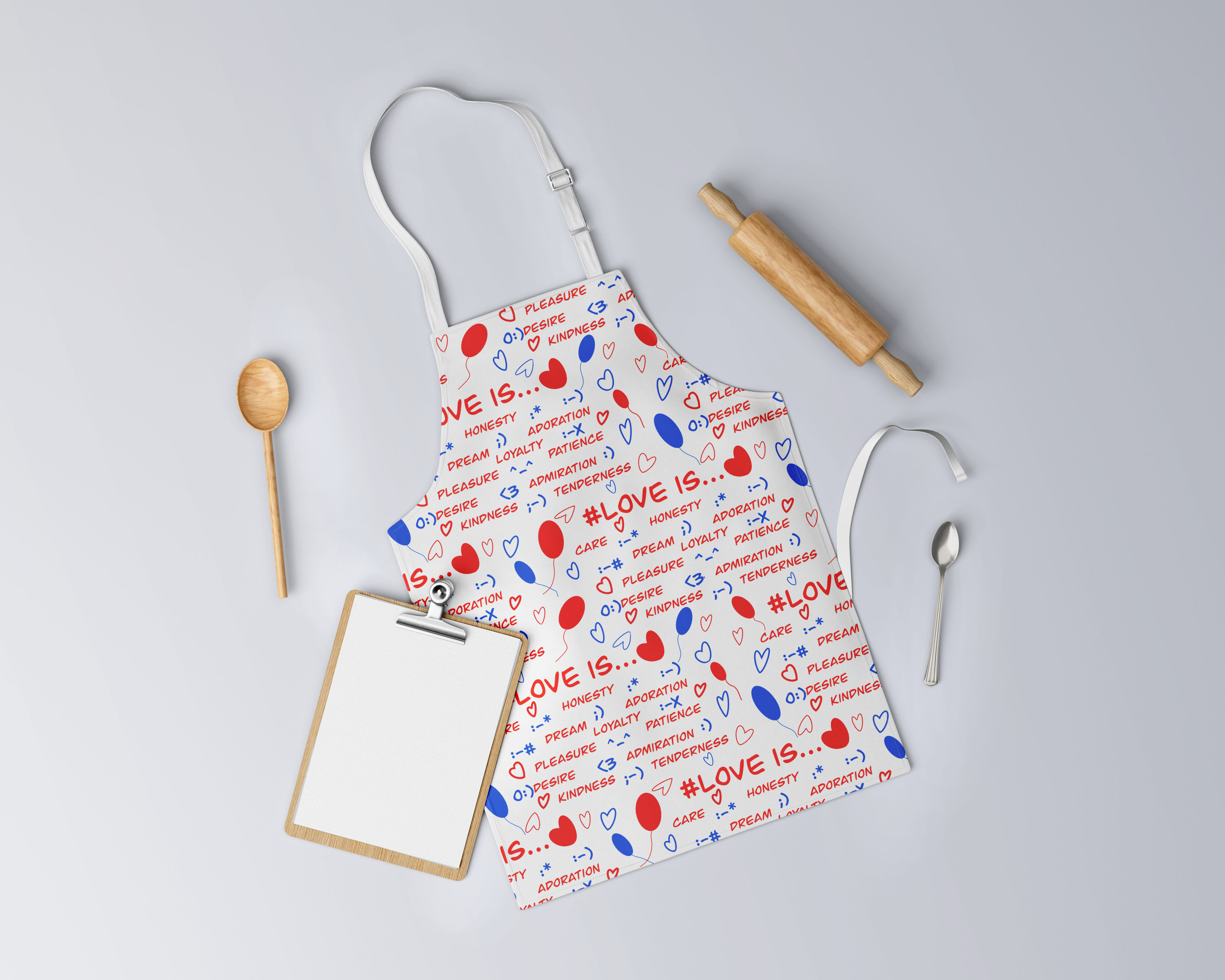 free fabric apron branding mocku 110