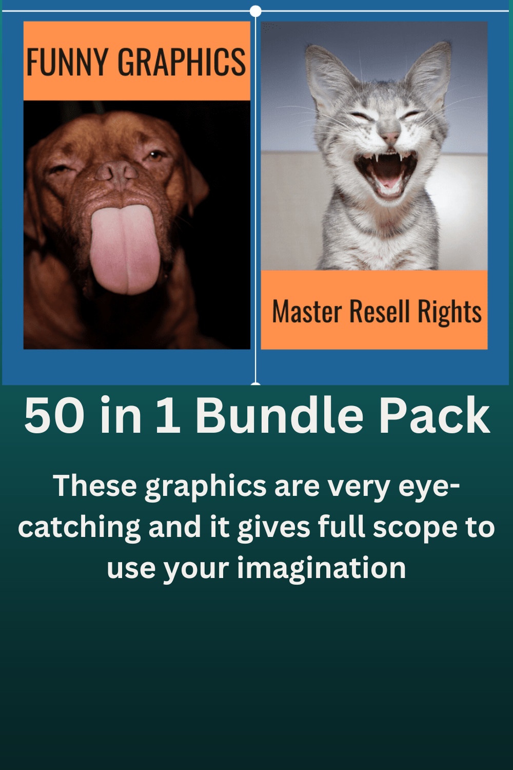 “Funny” graphics Bundles pinterest preview image.