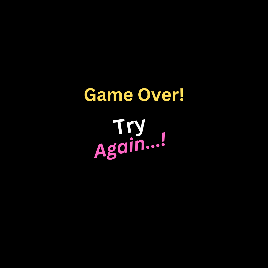 Game Over! Try Again cover image.