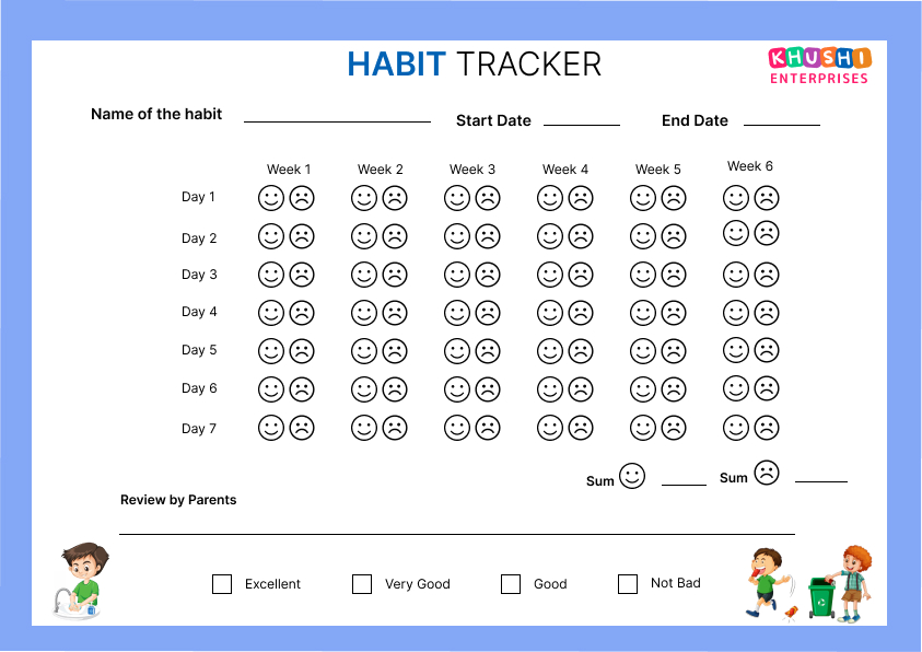 habit tracker blue 60