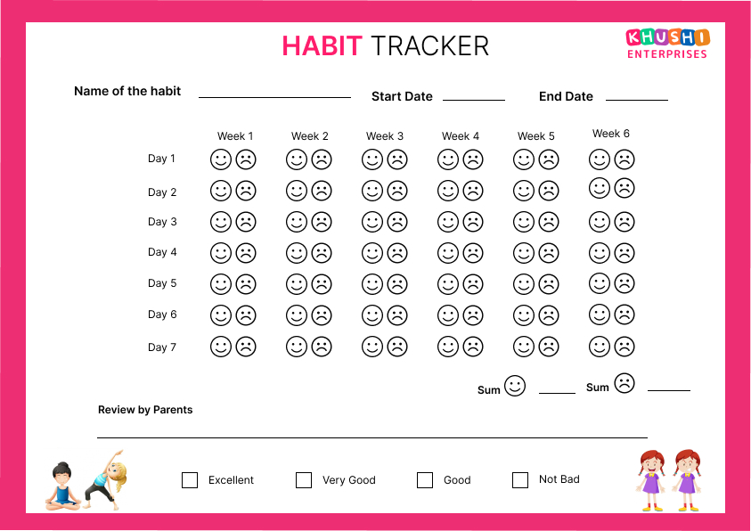 habit tracker pink 677