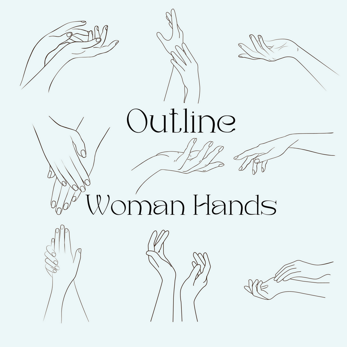 Outline woman hands cover image.