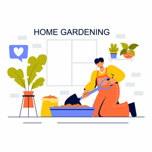 10 Home Gardening Illustration cover image.