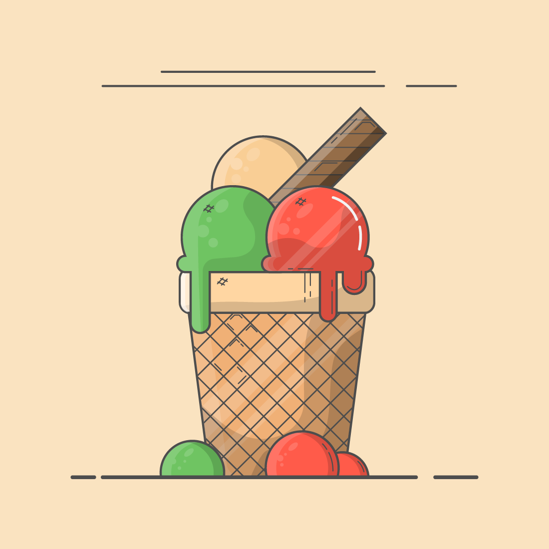 Ice Cream Illustration cover image.