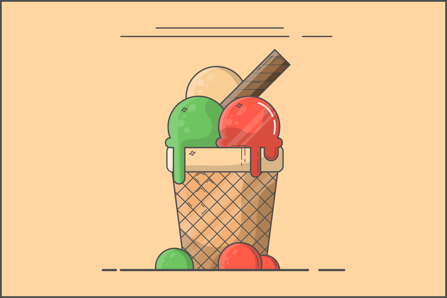 ice cream illustration 04 446