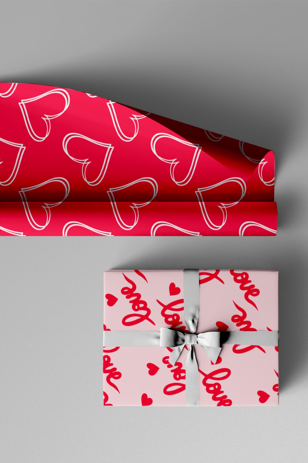 Valentine's Day Seamless Patterns pinterest preview image.