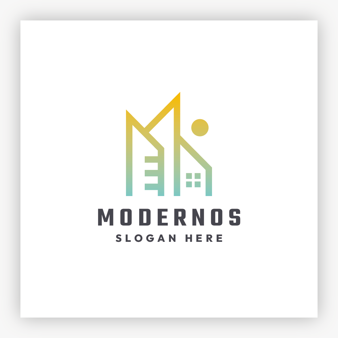 Modern Home Real Estate Logo preview image.