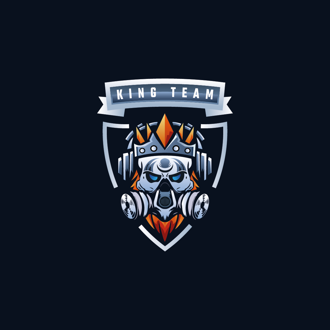 King Team Esport Gamer Logo preview image.