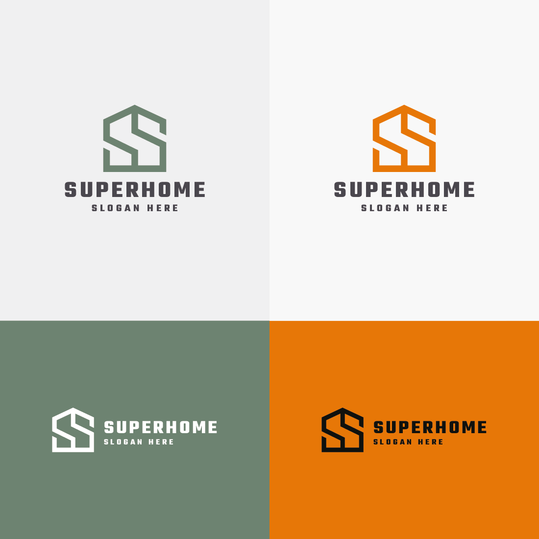 Super Home Letter S Logo preview image.