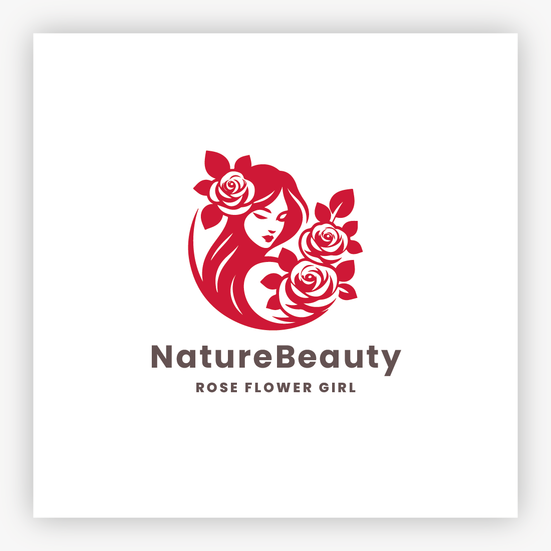 Nature Beauty Rose Girl Logo preview image.