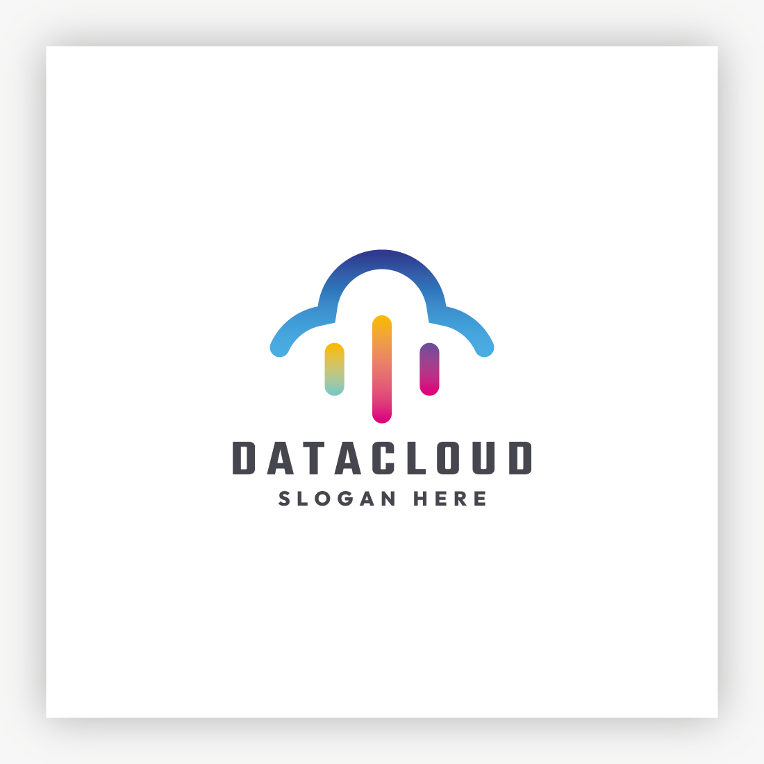 Data Cloud - Cloud Computing Logo preview image.