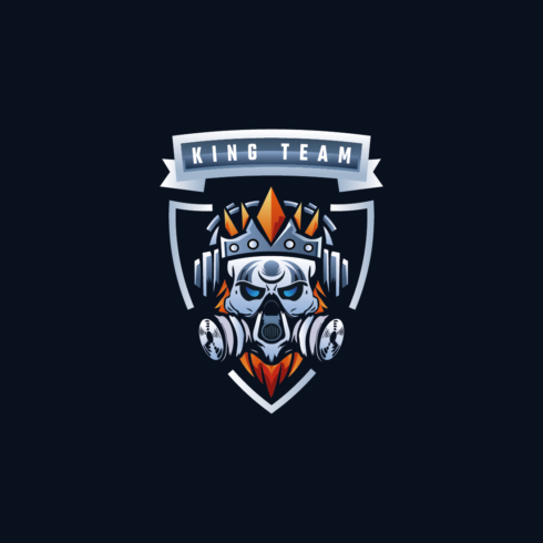 King Team Esport Gamer Logo cover image.