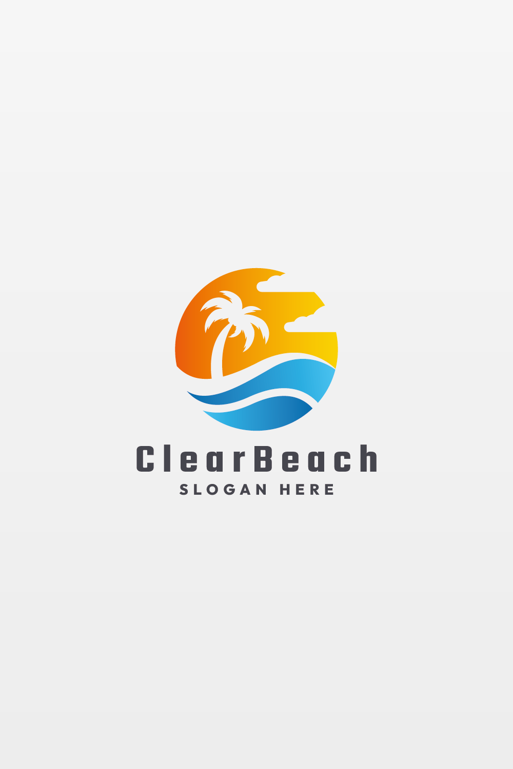 Clear Beach View Resort Logo pinterest preview image.