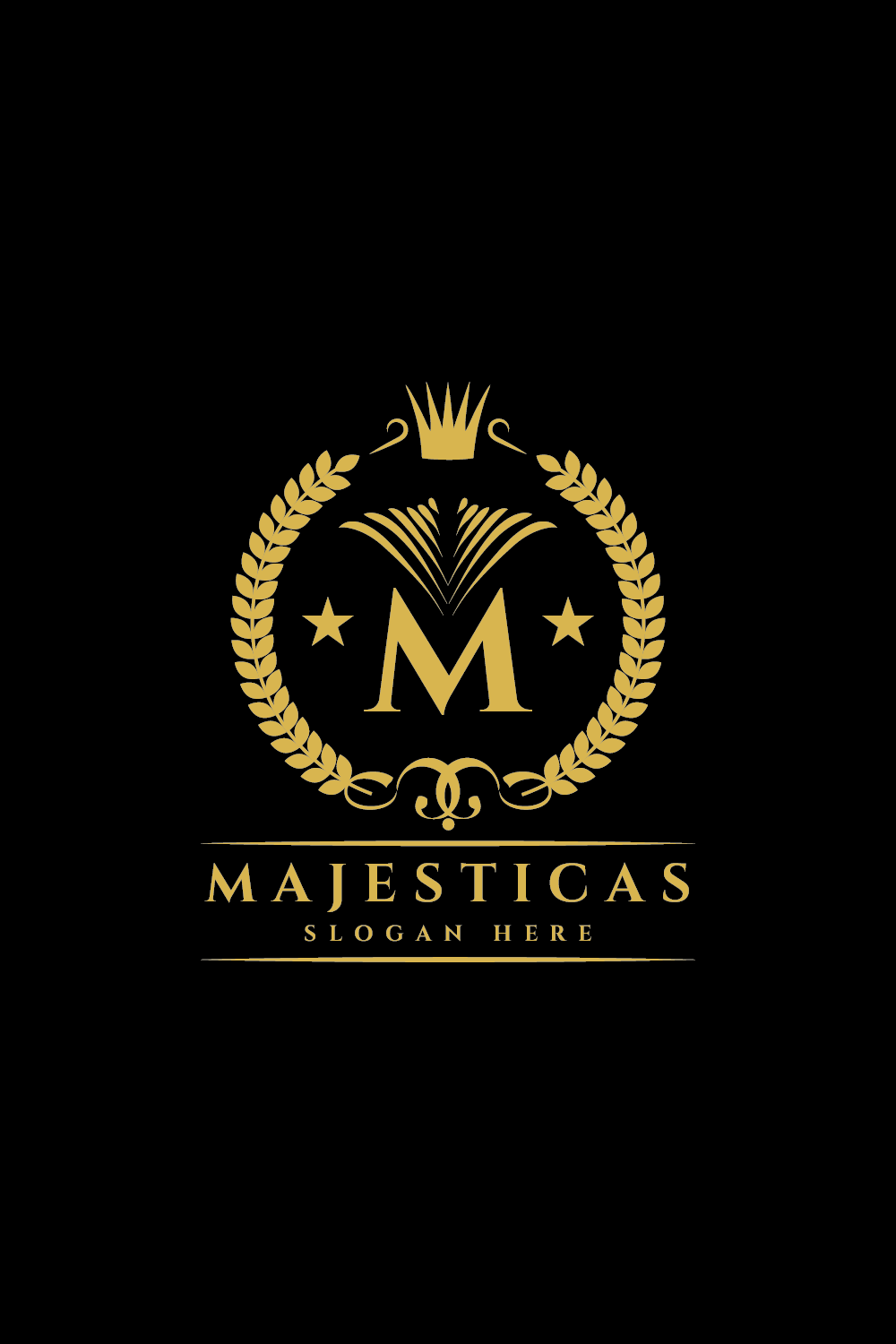 Majesticas Letter M Logo pinterest preview image.