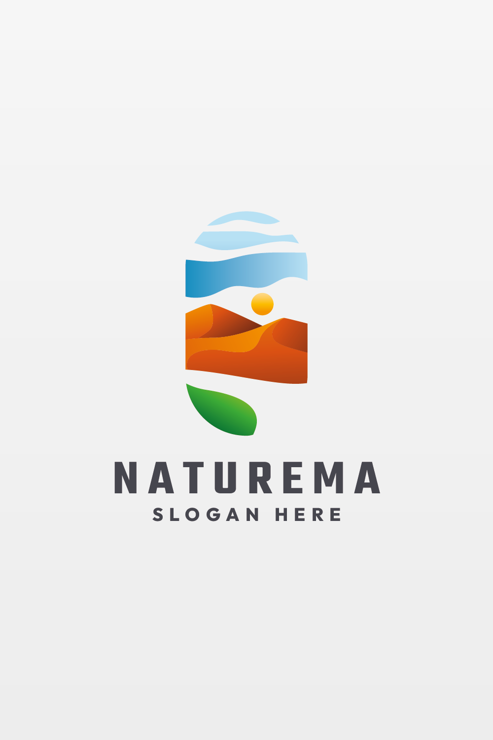 Naturema Ocean Wave Logo pinterest preview image.