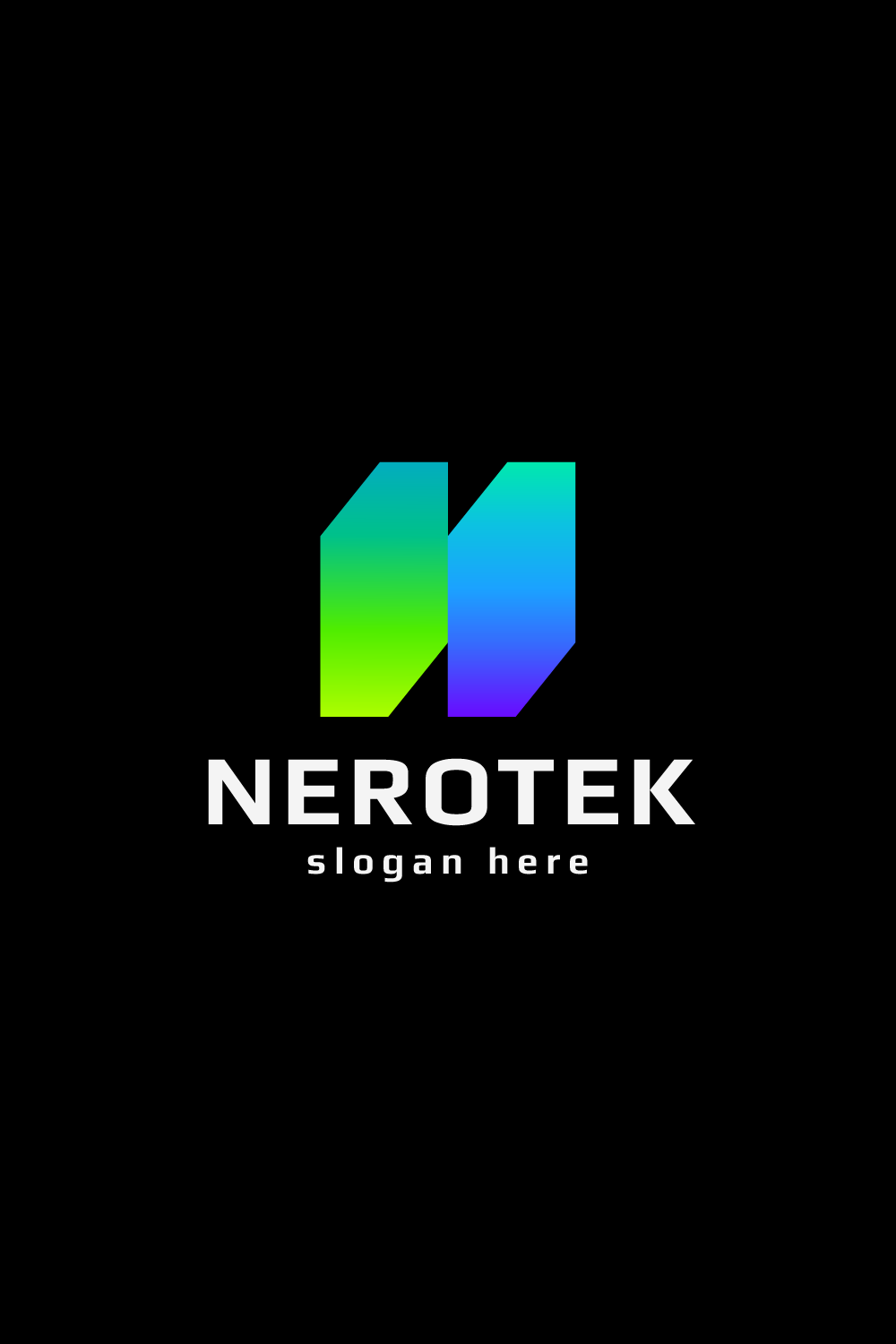 Nerotek Letter N Logo pinterest preview image.