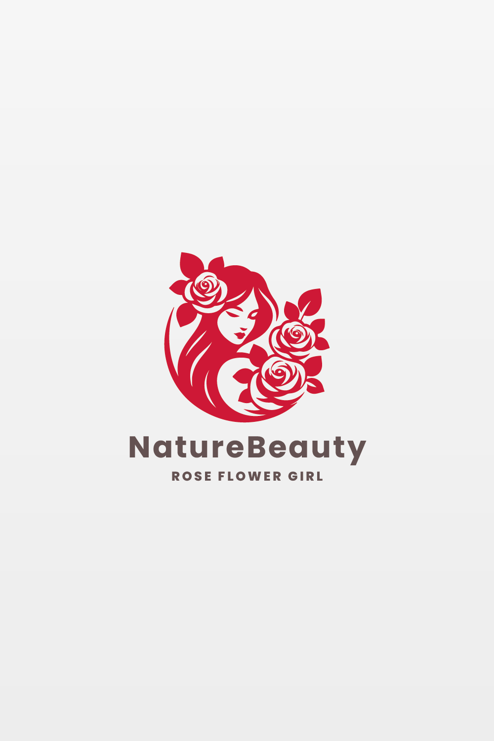 Nature Beauty Rose Girl Logo pinterest preview image.