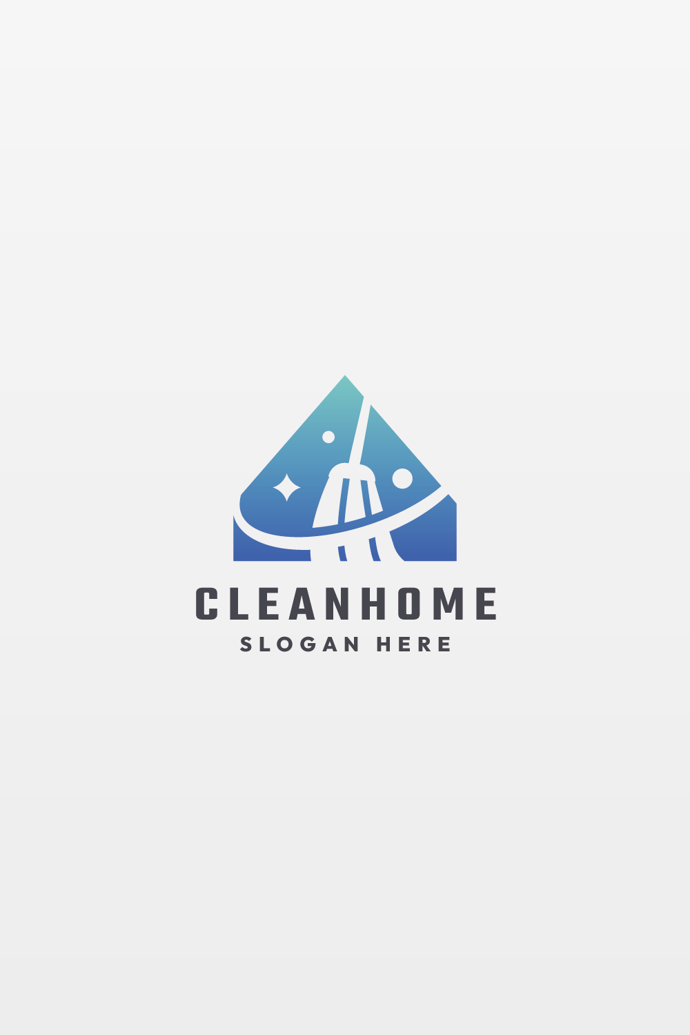 Clean Home Service Logo pinterest preview image.