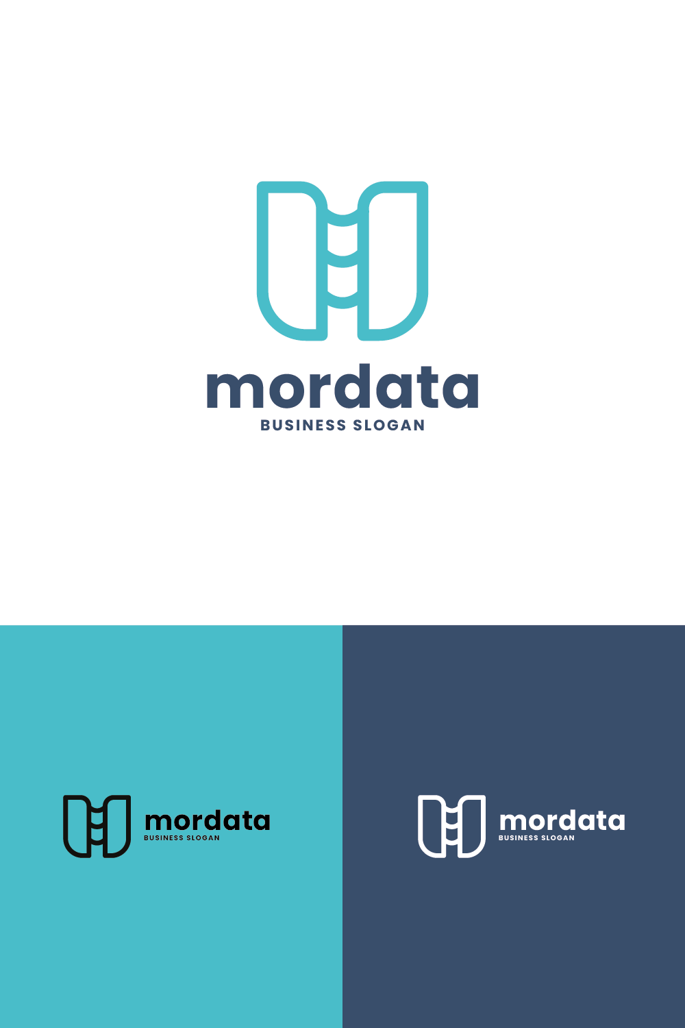 Mordata Letter M Logo pinterest preview image.