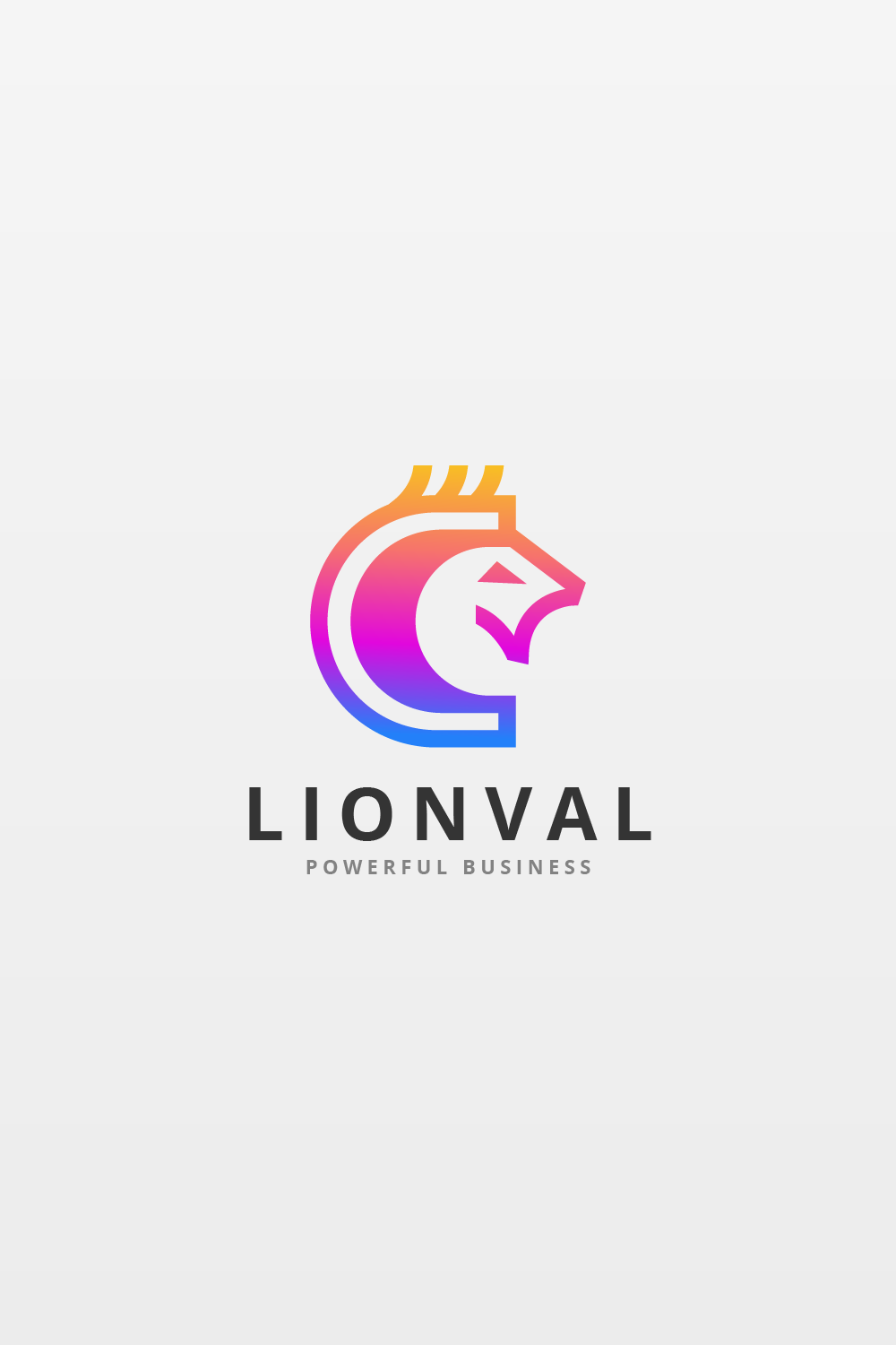 King Valiant Lion Logo pinterest preview image.