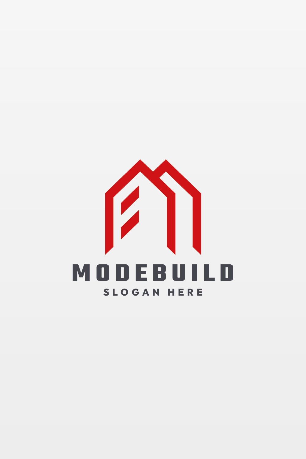 Modern Building Homes Logo pinterest preview image.