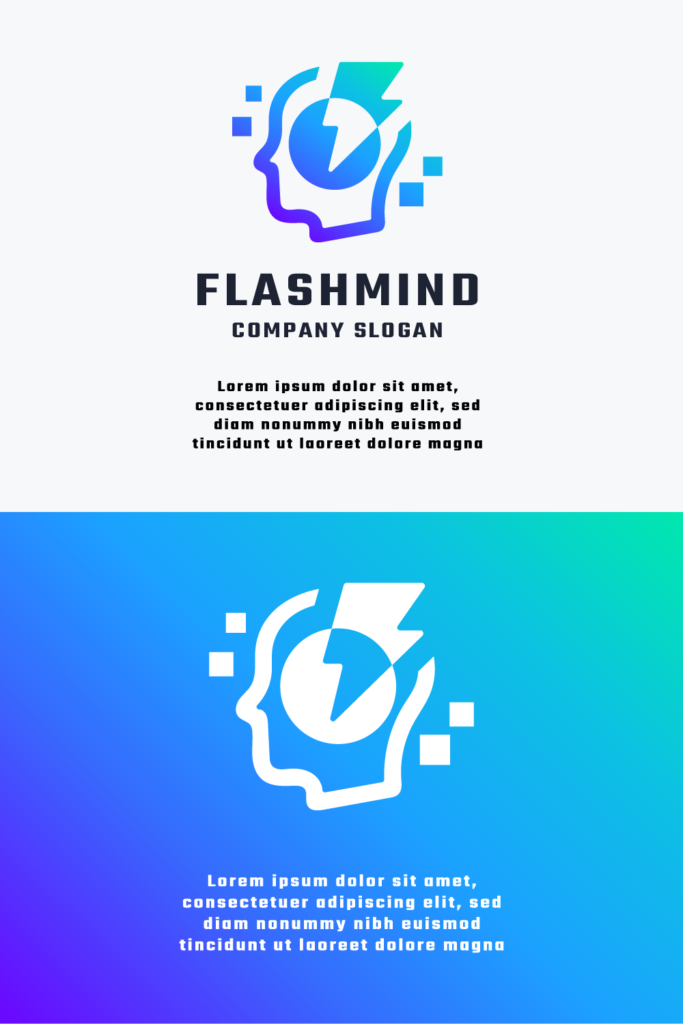 Flash Mind Technology Logo - MasterBundles