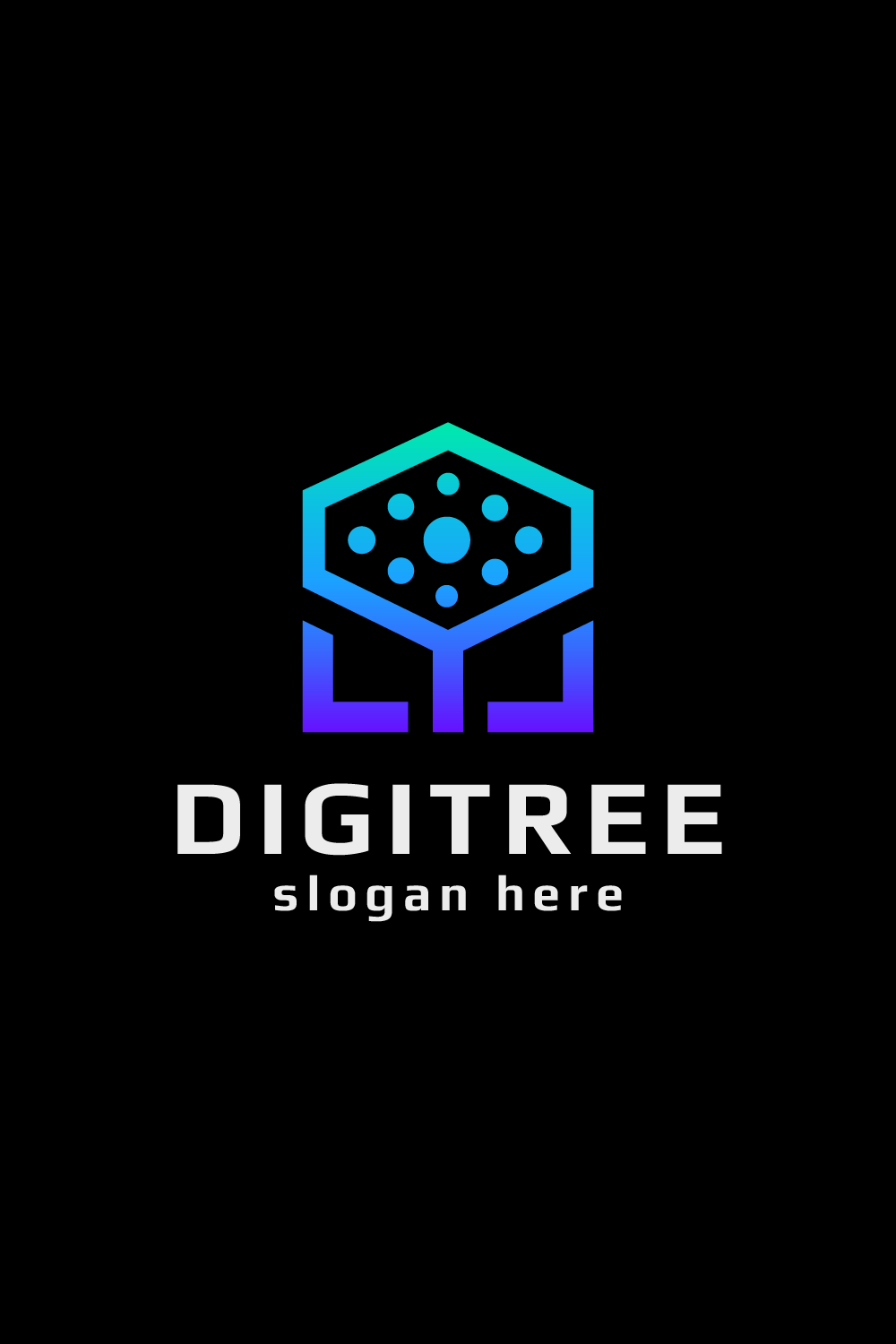 Digital Tree Logo pinterest preview image.