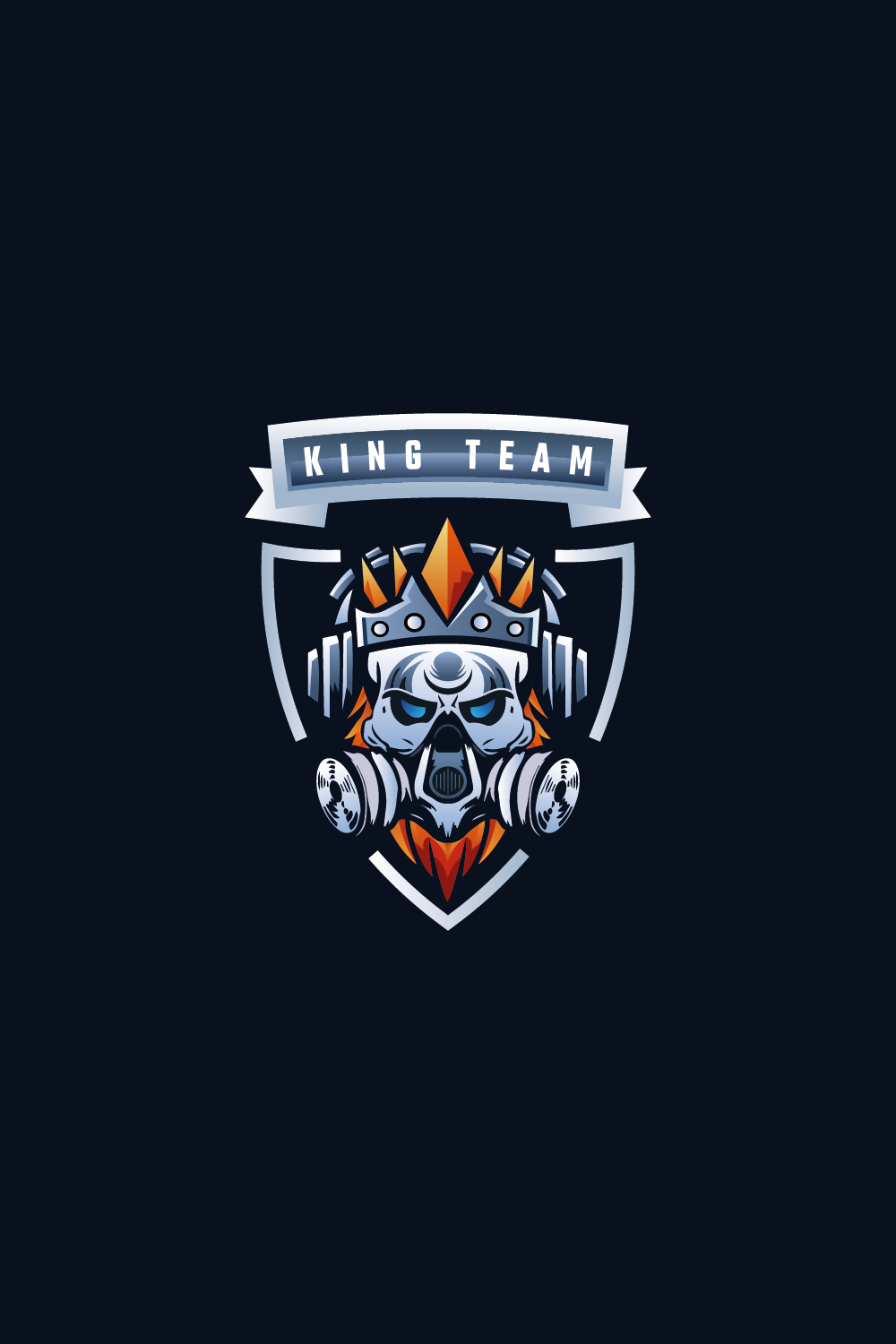 King Team Esport Gamer Logo pinterest preview image.