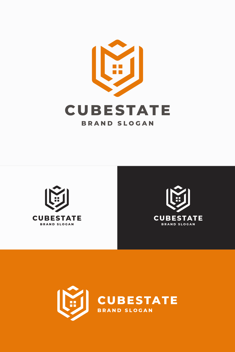 Cube Real Estate Logo pinterest preview image.