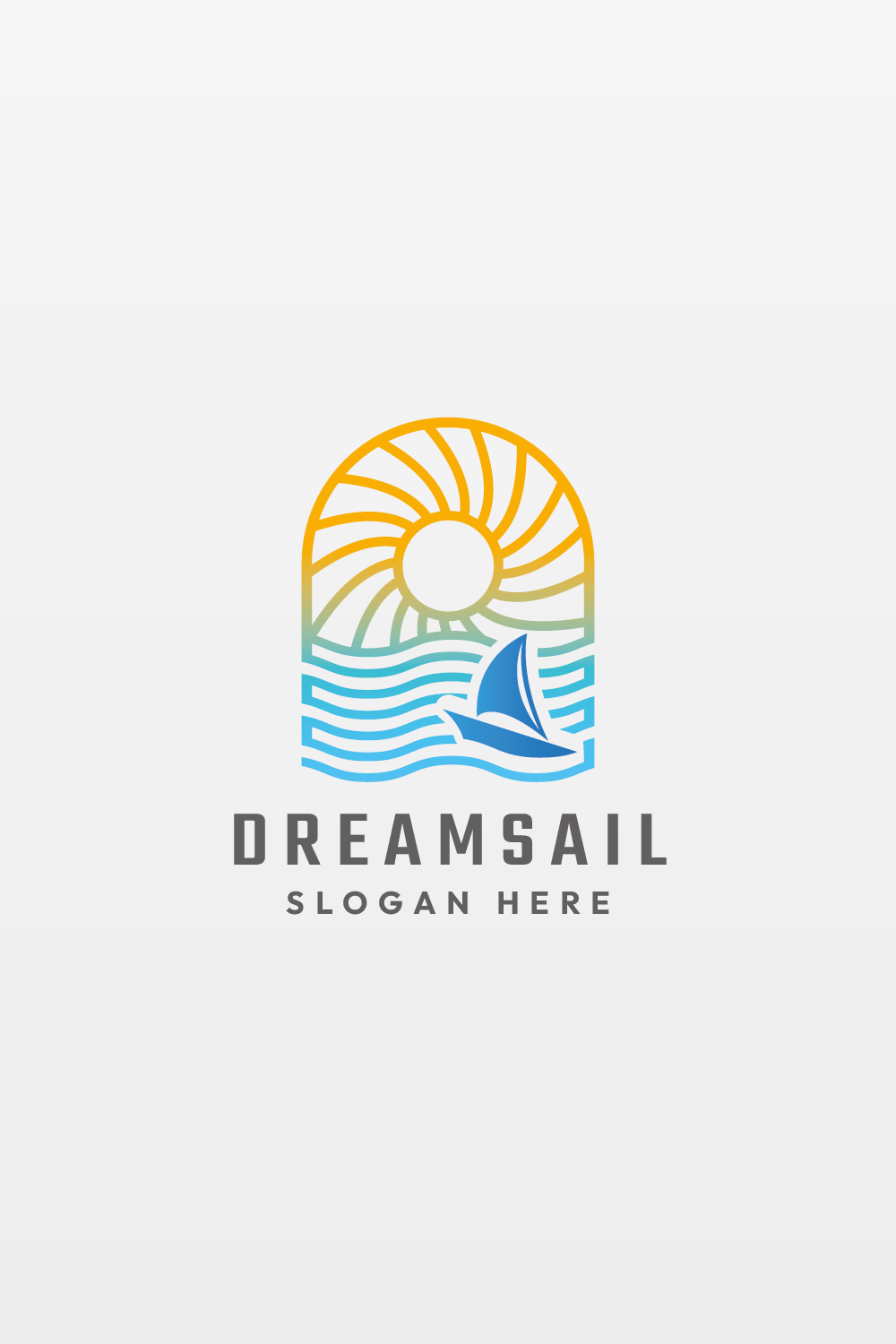 Dream Sail Boat Logo pinterest preview image.