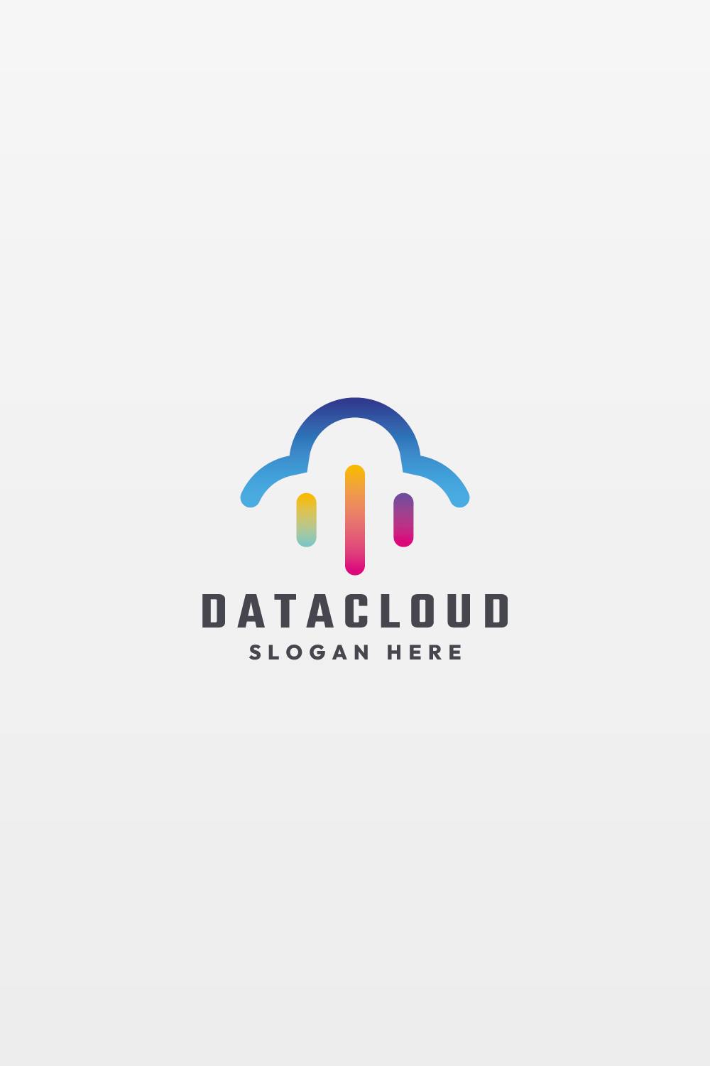 Data Cloud - Cloud Computing Logo pinterest preview image.