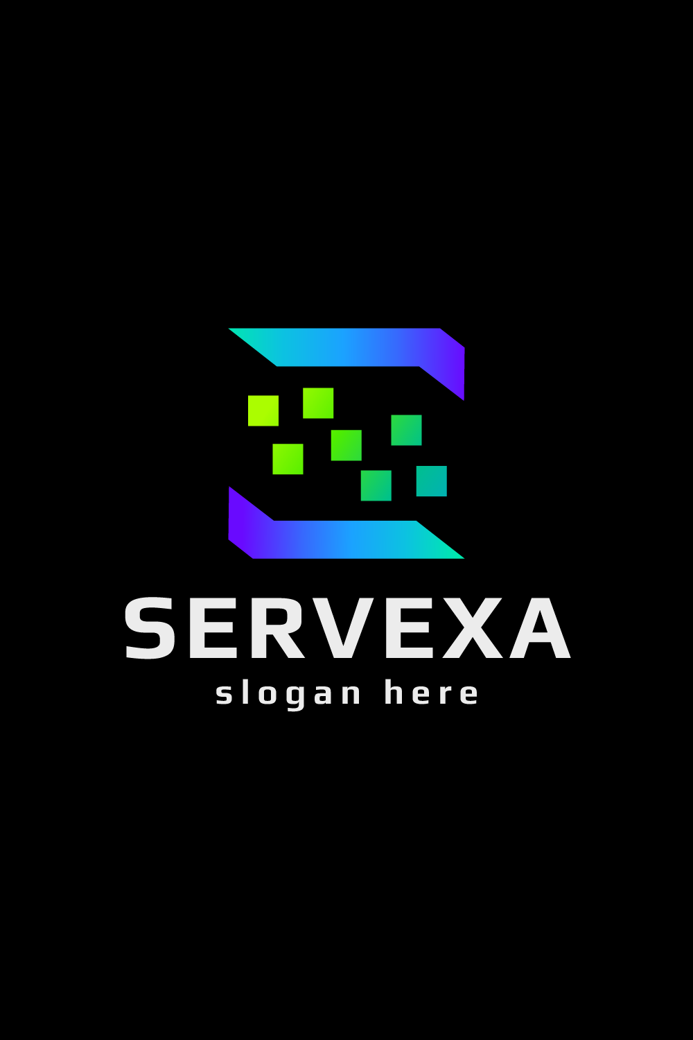 Servexa Letter S Logo pinterest preview image.