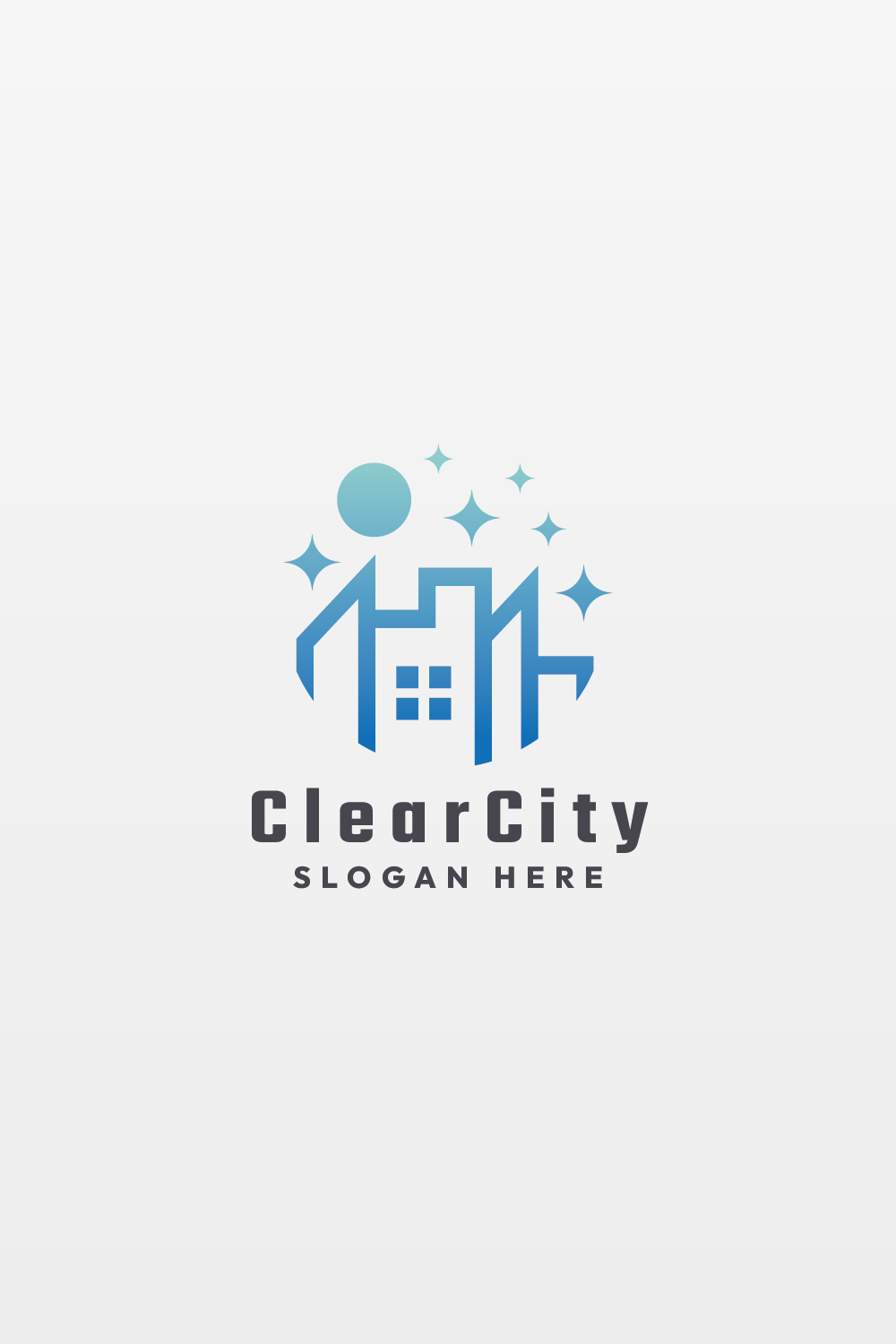 Clear City Building Architect Logo pinterest preview image.