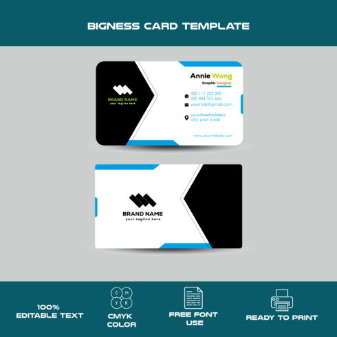 Bigness card template design for Company cover image.