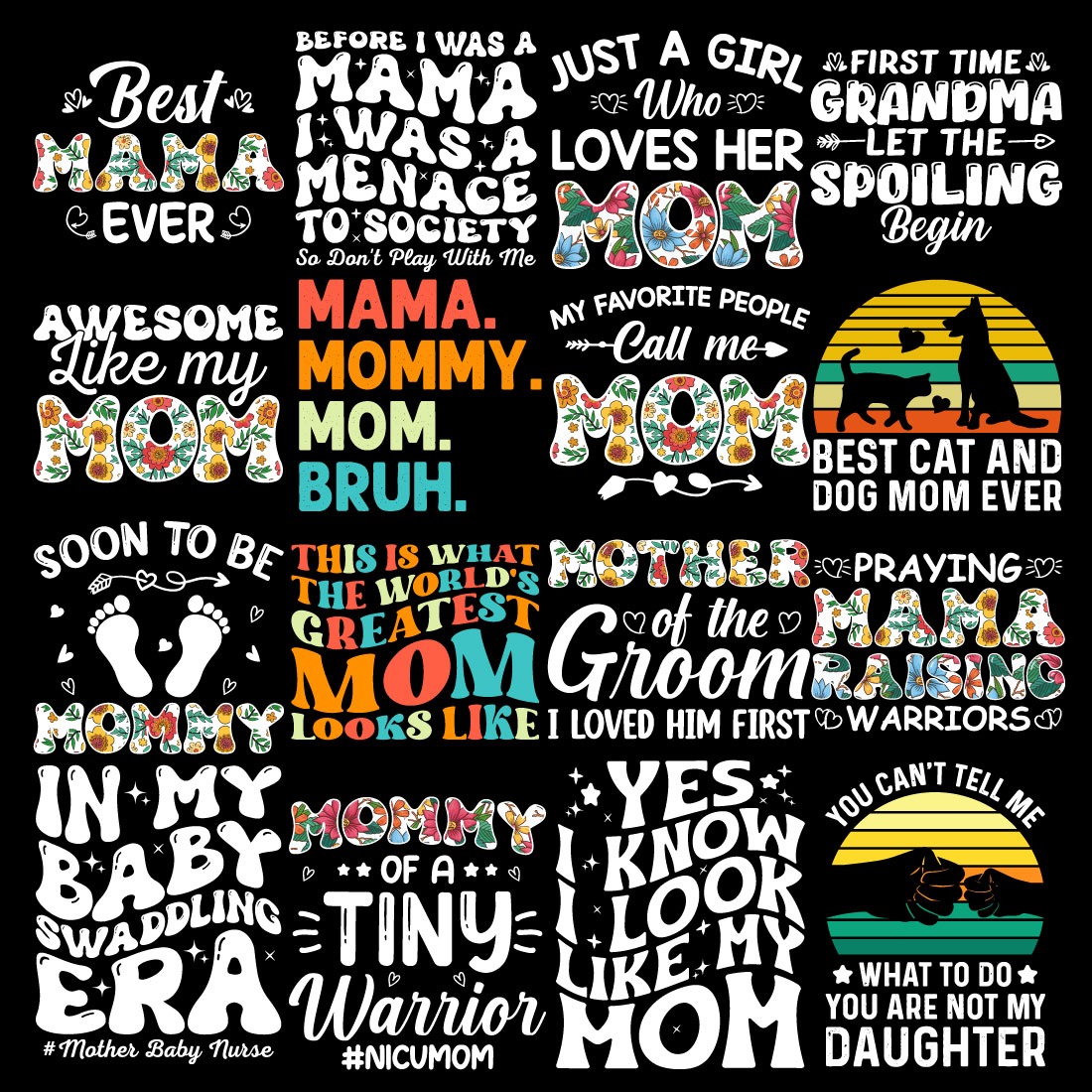 20 Mother Day T Shirt Design Bundle Vol-1 preview image.