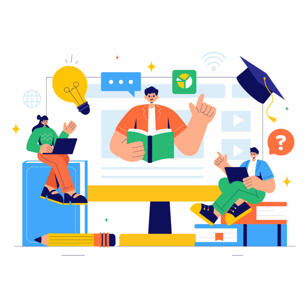 9 Online Learning and Education Illustration - MasterBundles