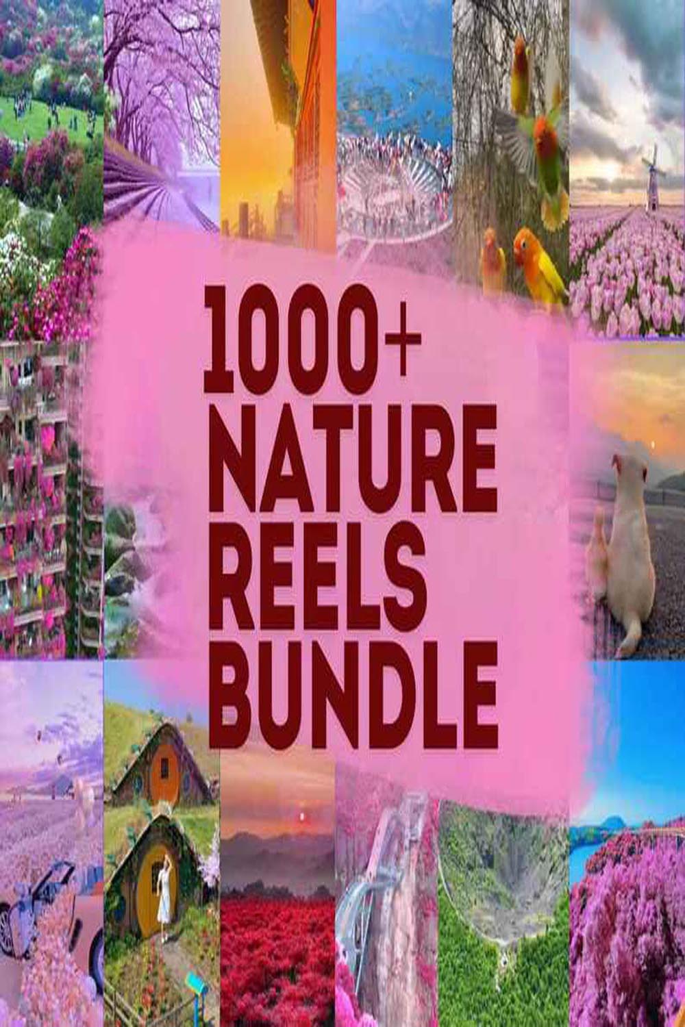 1000+ Nature Reels Bundle,Instagram reels,reel videos,Nature reels,facebook reels,TikTok Videos,YouTube Shorts pinterest preview image.