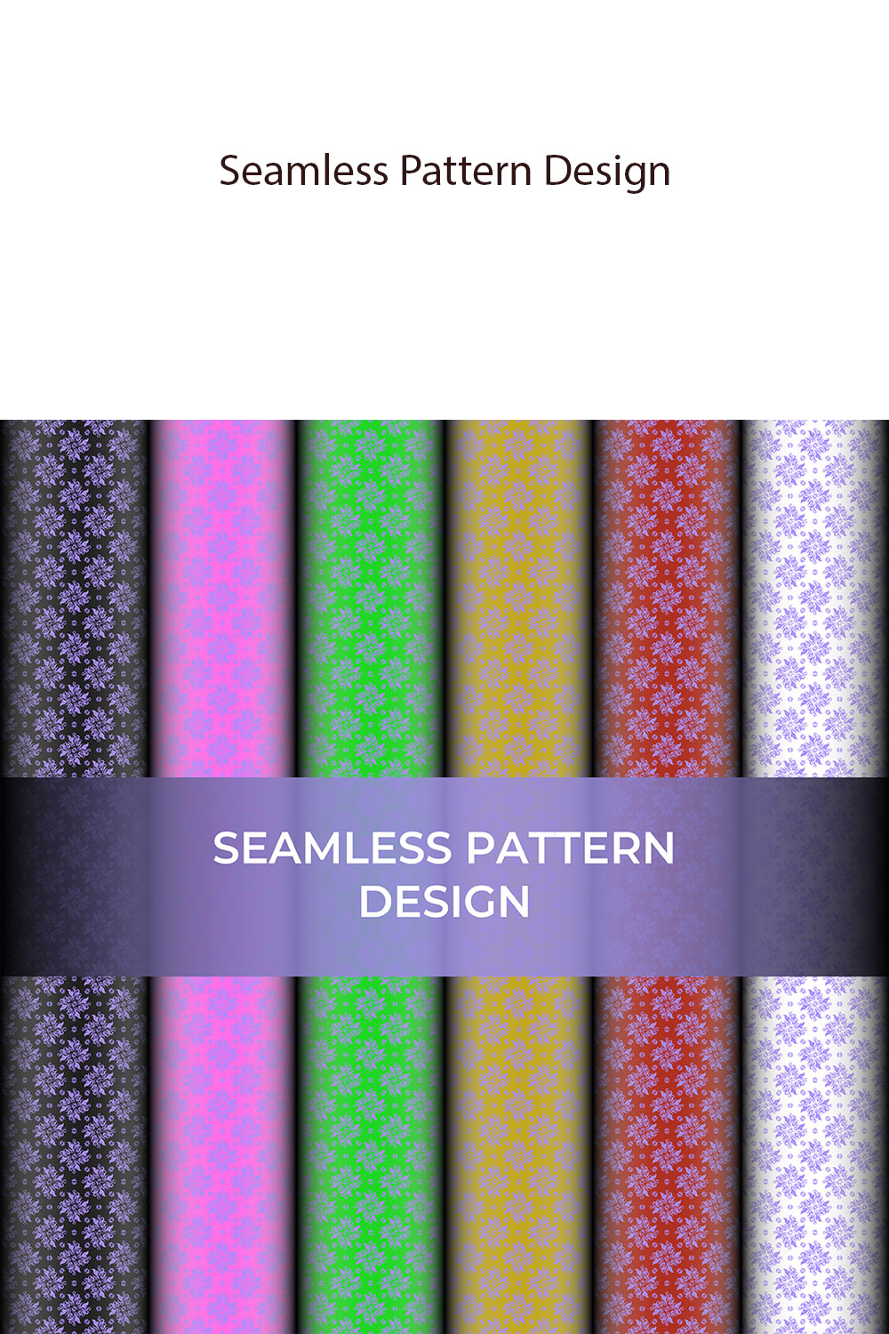 Geometric ornamental Seamless pattern textile design pinterest preview image.