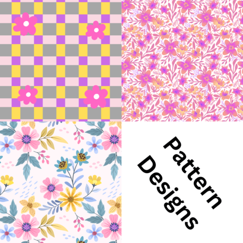 6 Colourfull Pattern Designs for bedsheets & Pillows cover image.