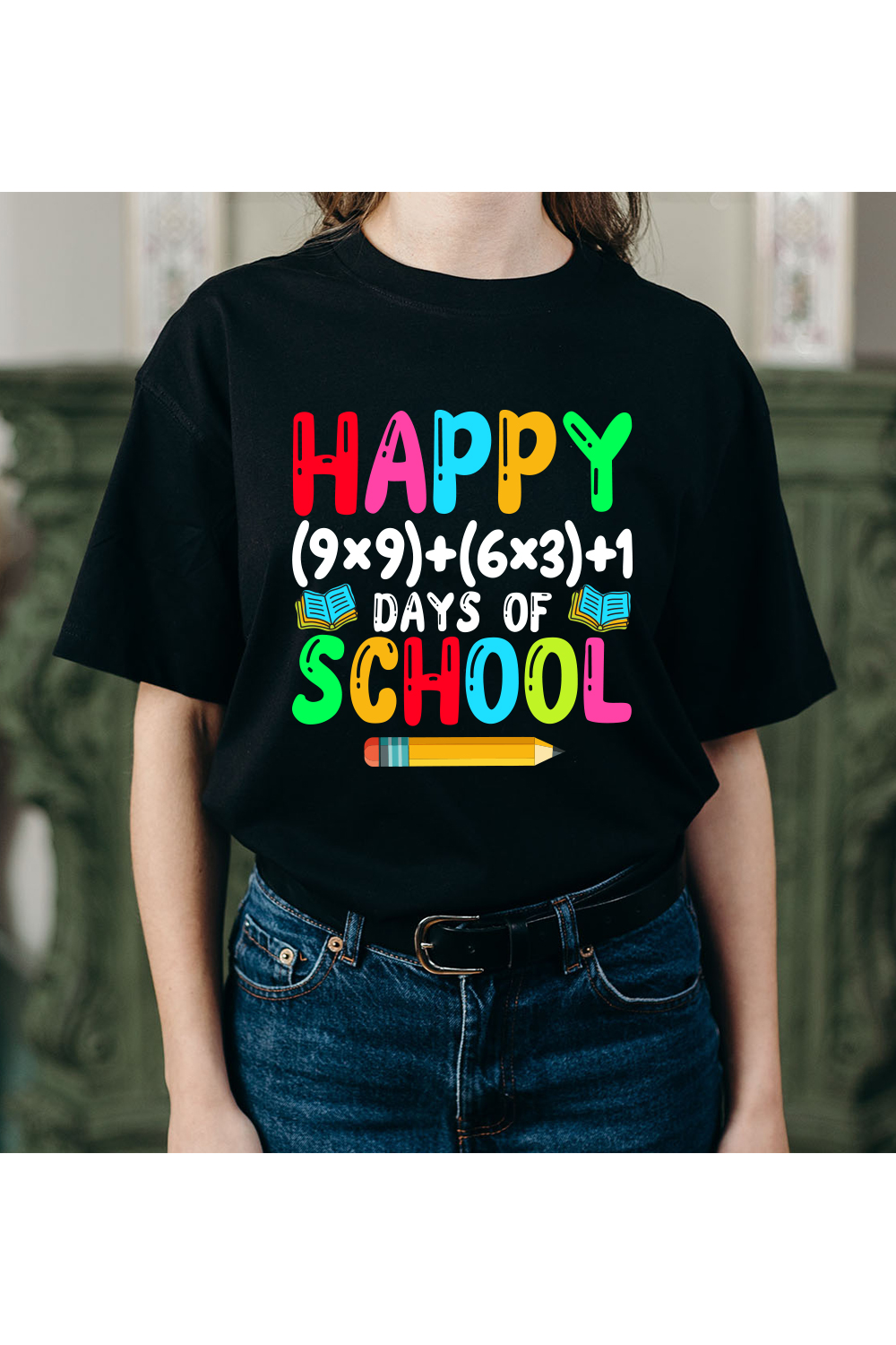 happy 100 days of school shirt pinterest preview image.