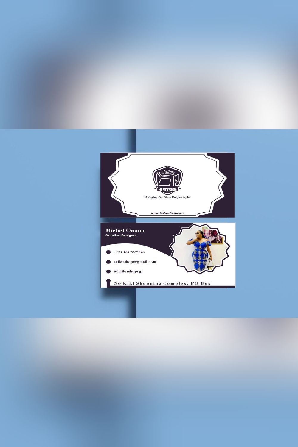 Tailoring Business Card Design pinterest preview image.