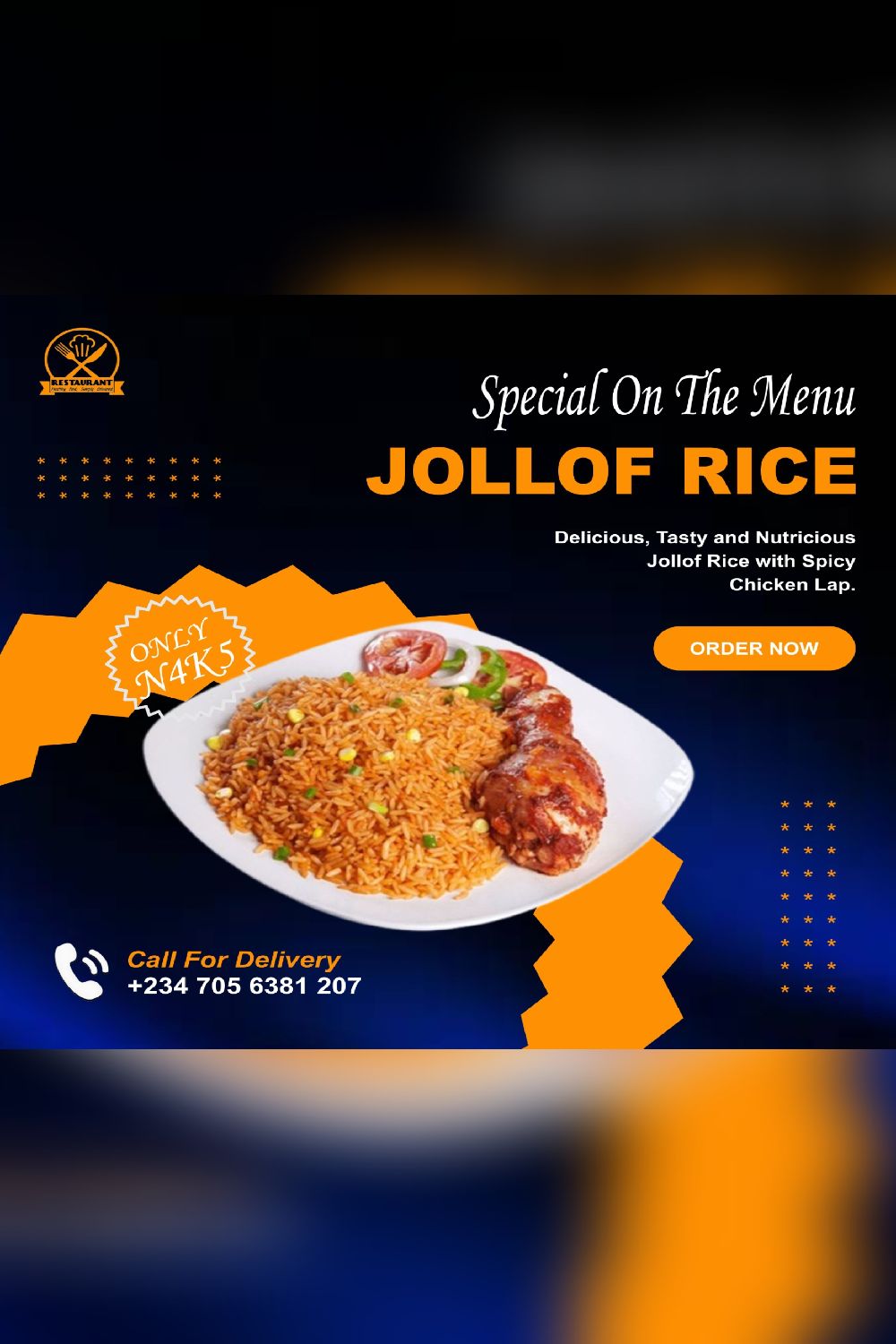 Rice Sales Social Media Ad Design pinterest preview image.