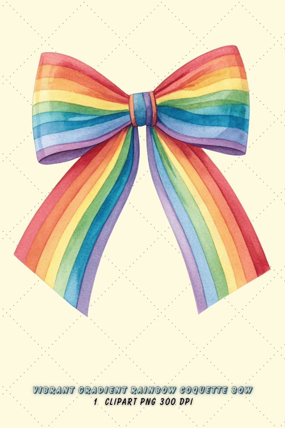 Vibrant Gradient Rainbow Coquette Bow Clipart, vibrant rainbow bow, gradient coquette bow, colorful bow design, rainbow clipart art, digital bow design, sublimation bow clipart, vibrant bow art, gradient rainbow design, coquette bow art, rainbow sublimation design pinterest preview image.